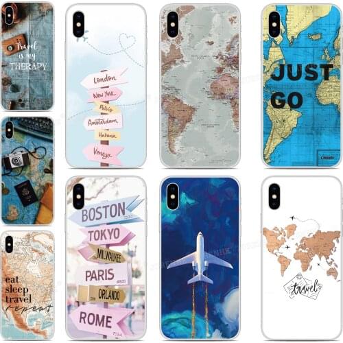 World Map Cover For OPPO A53 A15 F17 A73 A32 Realme 7 C12 C15 C17 7i C2 X7 V3 V5 Q2 Narzo 20 Pro Reno4 Lite F Z A12 A12E Case