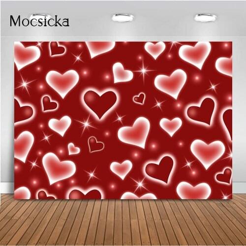 Early 2000s Photography Backdrop Red Heart Photo Backdrop Heart Stars Party Decoration Newborn Kids Portrait Photo Booth Props