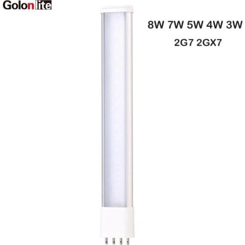 Golonlite led PL tube 2G7 G23 GX23 2GX7 led pls lamp 8W 7W 5W 4W 3W factory price 110V 120V 230V CE RoHS White 4000K CE RoHS