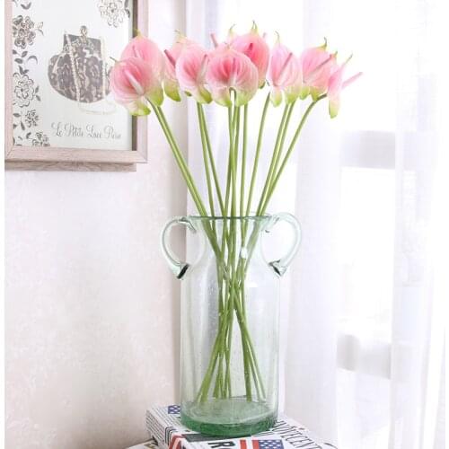 1Pc PVC Artificial Flowers Calla Lily Bunch Fake Floral Bouquet For Table Home Wedding Decoration Real Touch Artificial Plants