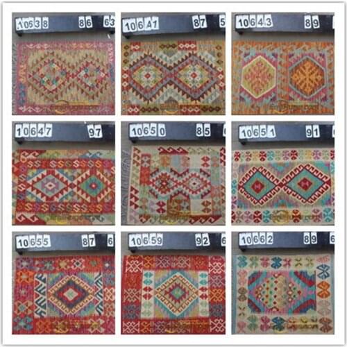 Kilim runner natural genuine wool hand stitched Afghan for living gc131Afghan01yg22