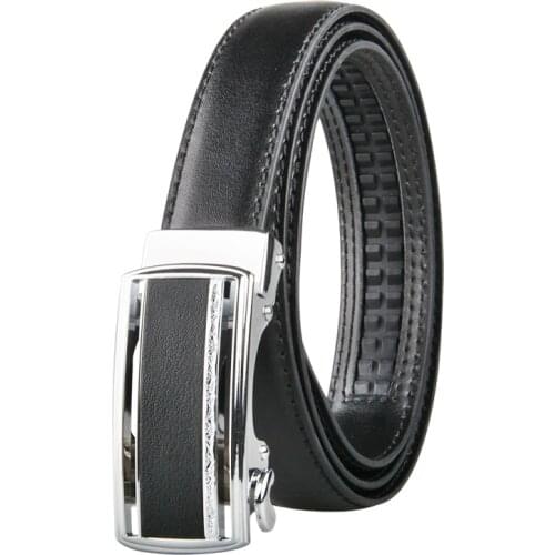 Hot Sale Feminine Leather Belt Gray Black Red Automatic Cowhide Belt Straps Woman Belt Leather Luxury Brand Style Belt