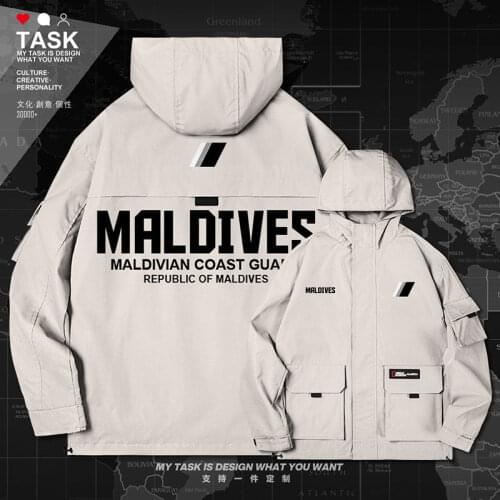 Maldives MDV Maldivian Maldivians MV men jacket hooded Navy logo army fan Military fashion mens Tactical new clothes autumn