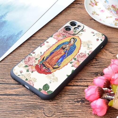 For iPhone Virgin of Guadalupe Print Soft Matt Apple iPhone Case