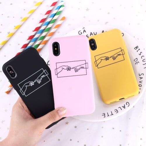Mona Lisa Art David lines Painted Pattern Soft Matte Candy Phone Case Coque Fundas For iPhone 12 11 Pro 7 6S 8 8Plus X XS Max