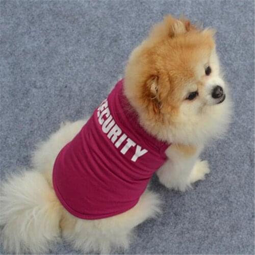 Solid color letter Dog Shirt Dog Clothes For Small Dogs Summer Chihuahua T shirt Cute Puppy Vest shire Terrier Pet Clothes