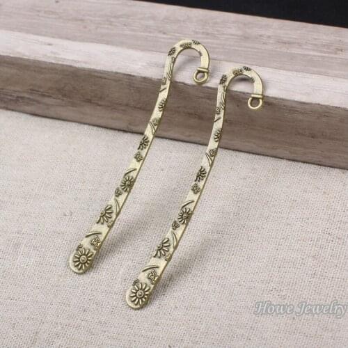 Wholesale 12 pcs quality Antique bronze Bookmarks Pendant Zinc Alloy Metal DIY Bracelet Necklace Jewelry Accessories