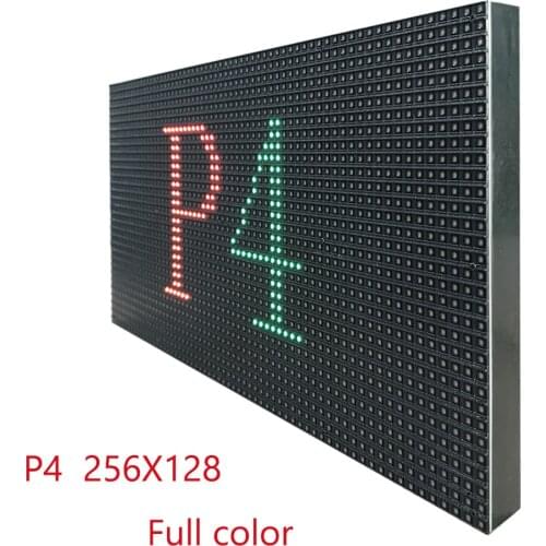 P4 LED Display Unit Board Indoor HD Full Color LED Wall Panel Module 256X128mm Size 64*32 Pixels Ali Express Free Shipping