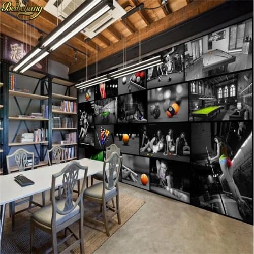 Beibehang Custom photo wallpaper billiards room snooker room sexy beauty background murals papel de parede