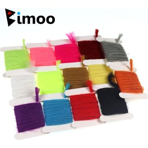 Bimoo 2m/Card 3mm Fly Tying Yarn Egg Fly Tying Material Pink Yellow Red Fluo Green