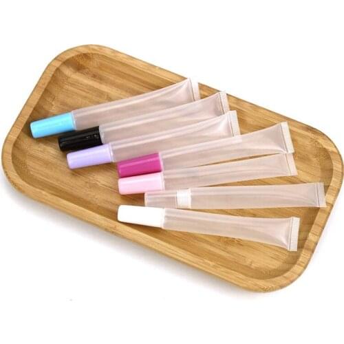 Wholesale 15ML Empty Lip Gloss Tubes Lipstick Tube Lip Balm Soft Tube Makeup Squeeze Clear Lip Gloss Tube Container