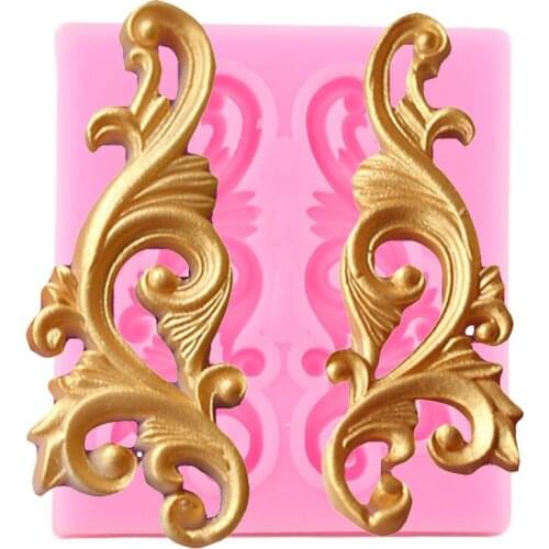 Baroque Relief Silicone Mold Clay Resin Mould Cake Border Fondant Molds Cake Decorating Tools Candy Chocolate Gumpaste Moulds
