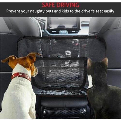 Car Net Pocket Seat Back Mesh Organizer Handbag Holder Bag Barrier of Backseat Pet Kid Auto Storage Pouch