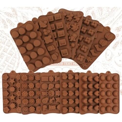 New Silicone Chocolate Mold baking Tools 29 Shapes Non-stick Silicone cake mold Jelly Candy Mold 3D mold DIY kitchen Set Diy