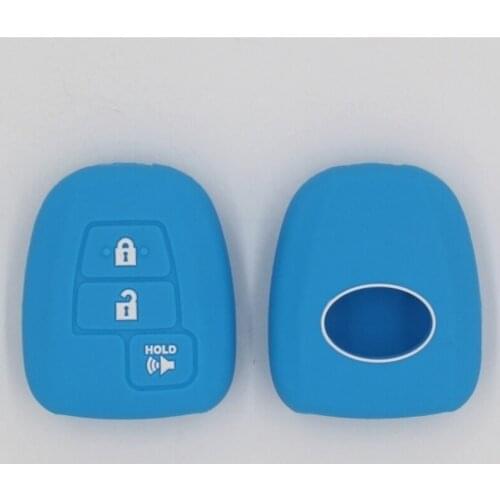 2PC silicone rubber key cover case shell protector for Toyota Chr Rav4 Auris Avensis Prius Aygo Camry Land Cruiser 200 Prado