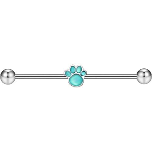 TIANCIFBYJS 14G Industrial Barbell Earring Helix Studs Cartilage Tragus Stainless Steel Piercings Body Piercing Jewelry 30/50pcs