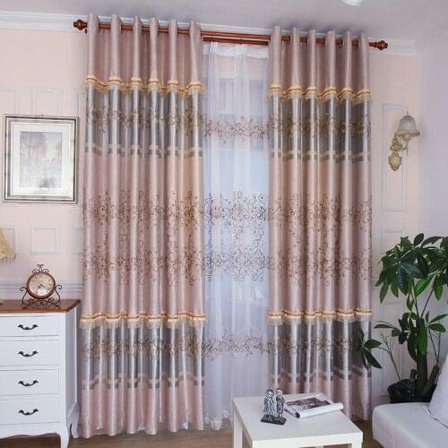 1pcs Sequins Embroidered Curtains Finished Shading Fabrics Living Room Bedroom Balcony Sunshade Bay Window Screens Top F8332
