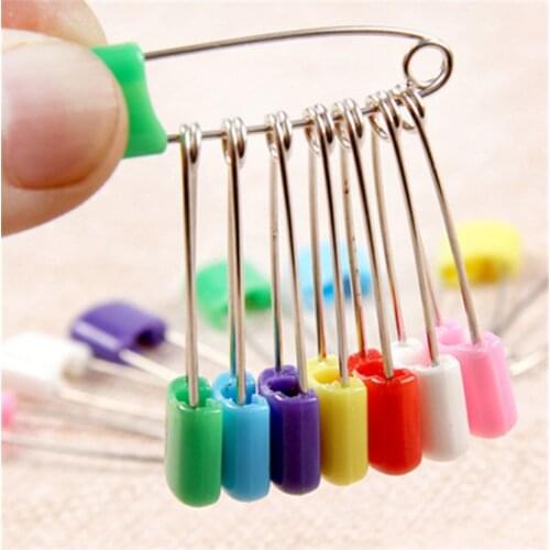 1/5PCS Colorful Brooch Safety Pins Holder DIY Sewing Tools Accessory Metal Needles Large Safety Pin Clothes Accessories