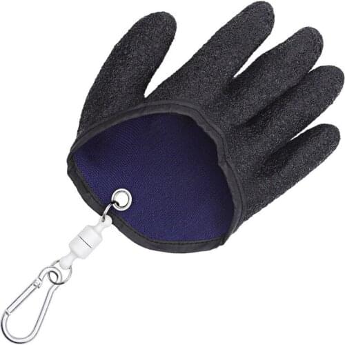1Pc Magnetic Anti-slip Fishing Gloves Full Finger Cut Fisherman Protect Hand Handy Catching Fish Glove For Left/Right Hand