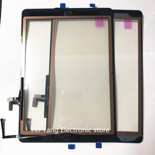 10pcs OEM Quality Touch Screen A1474 A1475 Digitizer For Ipad Air 1 5 Sensor + Home Button + Flex Adhesive Assembly Glass Panel