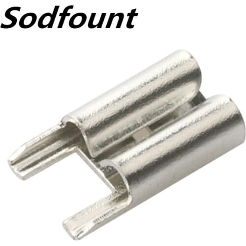 100pcs 4.8 Inserts Plug Spring Terminal PCB Solder lug type thickness 0.4 short legs , PCB welding sheet Terminal