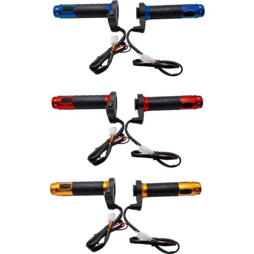 12V 3-Gear Waterproof Scooter Aluminum Alloy Heated Handlebar Grips Warmth Adjustable Motorcycle Electric Heating Hand Grip