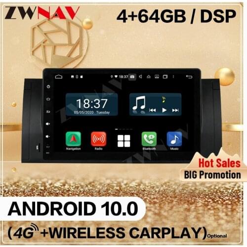128GB Carplay 2 Din For BMW M5 E39 X5 E53 Car Android Screen Car Multimedia Player Audio Radio GPS Navi Head Unit BT Auto Stereo