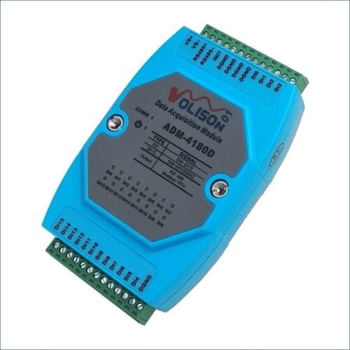 16 Channel Switching Acquisition Module 16DI Digital Signal to RS485 MODBUS RTU Protocol