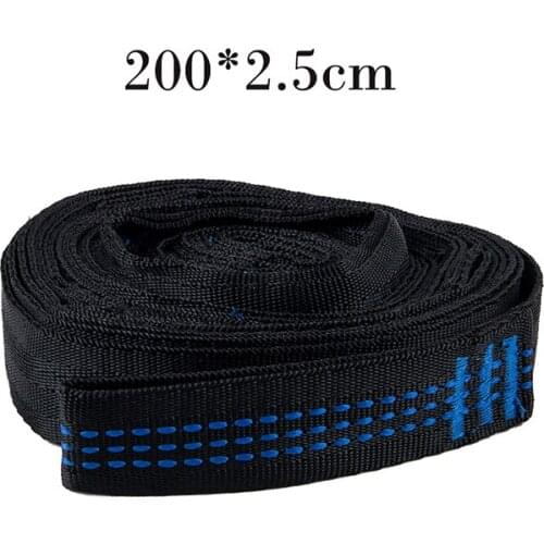 2 Pcs/Set Hammock Straps Special Reinforced Polyester Straps yarn 5 Ring High Load-Bearing Barbed Black Outdoor Hammock straps