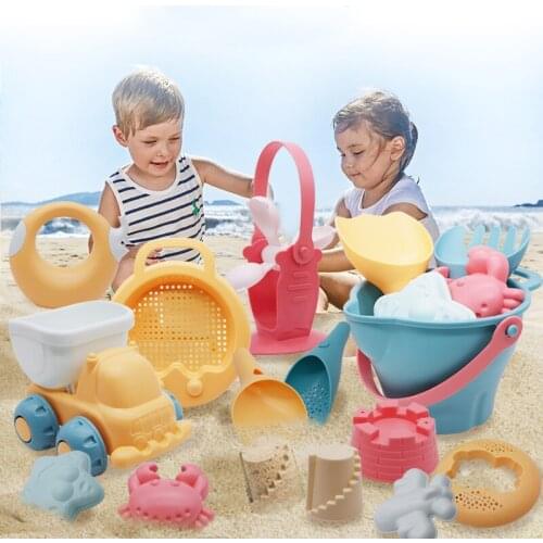 5-17pcs Kids Beach Toys Baby Beach Funny Game Toys Children Sandbox Set Kit Summer Toys for Beach Play Sand Water Game Play Cart