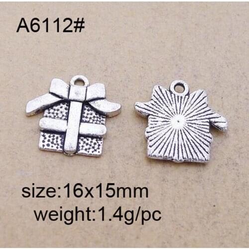 50pcs/lot Alloy Charms Antique Silver Plated Christmas Gift Pendant Handmade Hanging Crafts