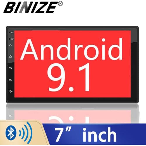 Binize Double Din Android 9.1 Car Stereo with GPS 7 Inch Touch Screen Car Radio Bluetooth Head Unit HD Multimedia,Navigation/WiF