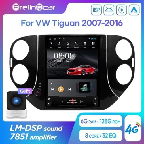 4G RAM Vertical screen android 10.0 system car gps multimedia video radio player in dash for Volkswagen Tiguan navigaton stereo