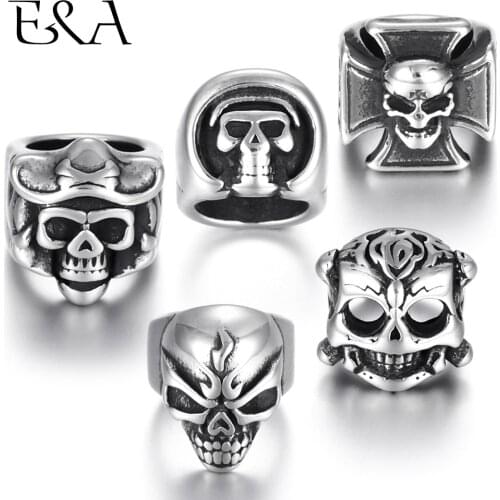 Stainless Steel Large Hole Beads Skull Predators Charms Sliders Fit 8mm Leather Bracelet Making Jewelry DIY Findings Bead