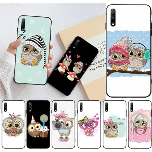Lovely Animal Owl Phone Case For Huawei Nova 6se 7 7pro 7se honor 7A 8A 7C Prime2019