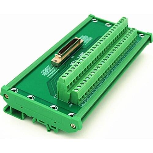 DIN Rail Mount SCSI 50P MDR Female Breakout Board, SCSI Terminal Module