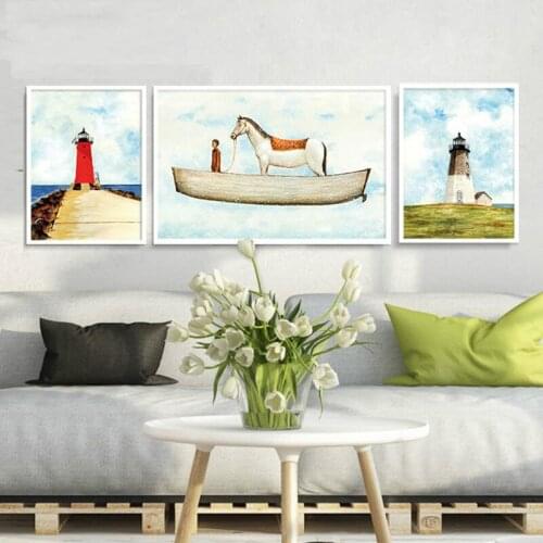 European Modern Windmill Oil Painting Scenery Decorative Canvas Painting Sofa Background Wall Art Wall Pictures for Living Room