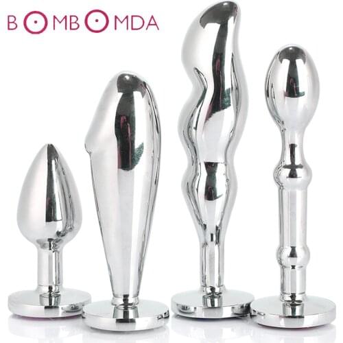 Stainless Steel Dildo Butt Plug Prostate Massager Bullet Vibrador For Women Clitoris Dildo Vibrator Anal Sex Toys Intimate Goods