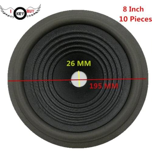 I KEY BUY Free Shipping 10pcs/lot 8 inch Car Speaker Foam Edge Ring Paper Cones 195 MM 26 MM 45 MM DIY Repair Accessories