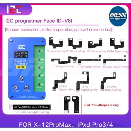 I2C Face ID V8 For lattice flex iPhoneX XS XR Xsmax dot-matrix wiring 11 12 11Pro max dot-matrix IC cable repair accessories