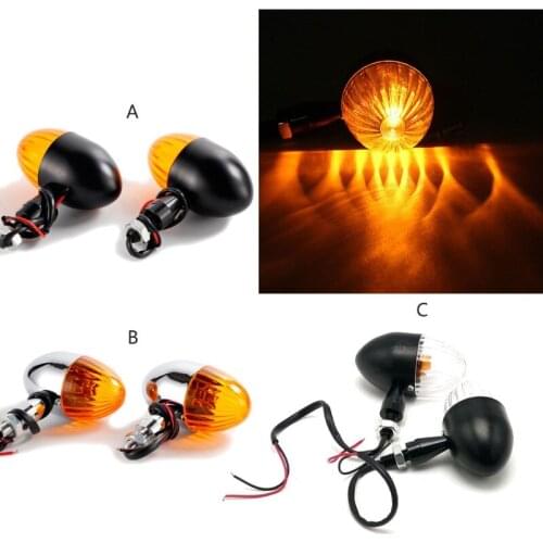 Compact Indicator Lamp for Motorcycle 2Pcs Turn Signal Flashers Refitting Accessories Indicator Lights Amber Lamp