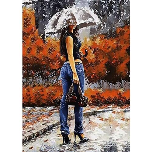 DIY Oil Painting By Numbers Lovers Silhouette Couple Sunset Coloring By Numbers Landscape Paint Canvas Picture Hand Painted