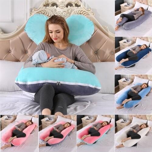 Inflatable Pregnancy Pillow U Shape Sleeping Support Pillow For Pregnant Women Cozy Bump Maternity Pillow Full Body Side Sleeper