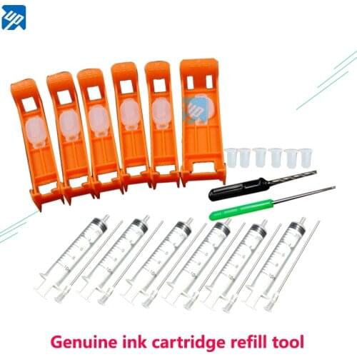 UP Genuine Ink Cartridge Refill Tool Kit For Canon PIXMA TS8140 TS9140 TS8130 TS8230 TS8160 TS9160 printer 6 colors