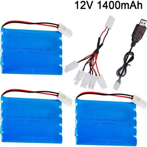 12v 1400mah NICD Battery Ni-CD Battery AA 12v battery pack for RC toy Car Boat Gun Tank Trucks Trains RC toy model Battery