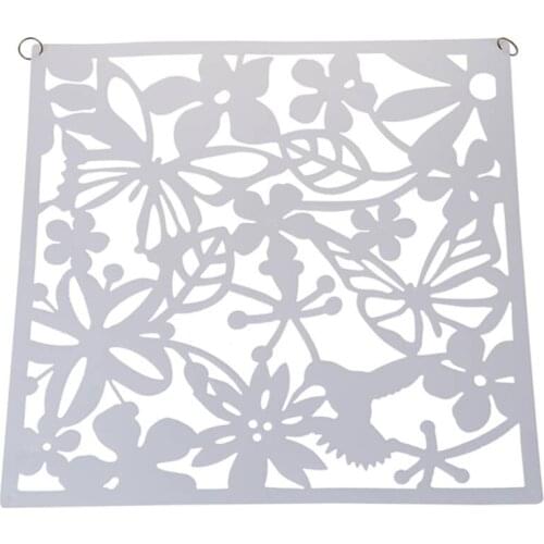 New Fashion 4 Pcs Butterfly Bird Flower Hanging Screen Partition Divider Panel Room Curtain Home Decor White