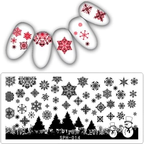 1 Pcs Nail Stamping Plates 6*12cm Christmas Snowflake Nail Art Stamp Image Template Manicure Nail Decoration Tool