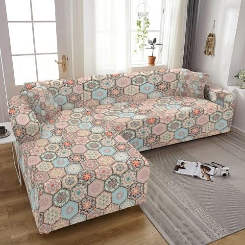 Mandala Sofa Covers for Living Room Sectional Sofa Slipcover L Shape Couch Cover Corner Sofa Protector Pets 1/2/3/4 Seater