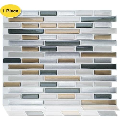 Erzaa Self Adhesive Wall Tiles Bathroom 3D Peel and Stick Backsplash Kitchen DIY