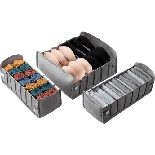 Drawer Storage Bag Collapsible Closet Storage Bag Drawer Divider 3-Piece Set Clothes, Socks, Underwear, Underwear, Tie-ABUX